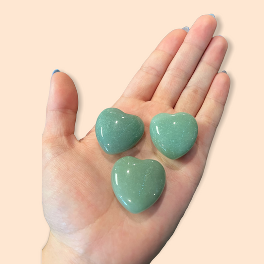 Green Aventurine Puff Heart 30mm