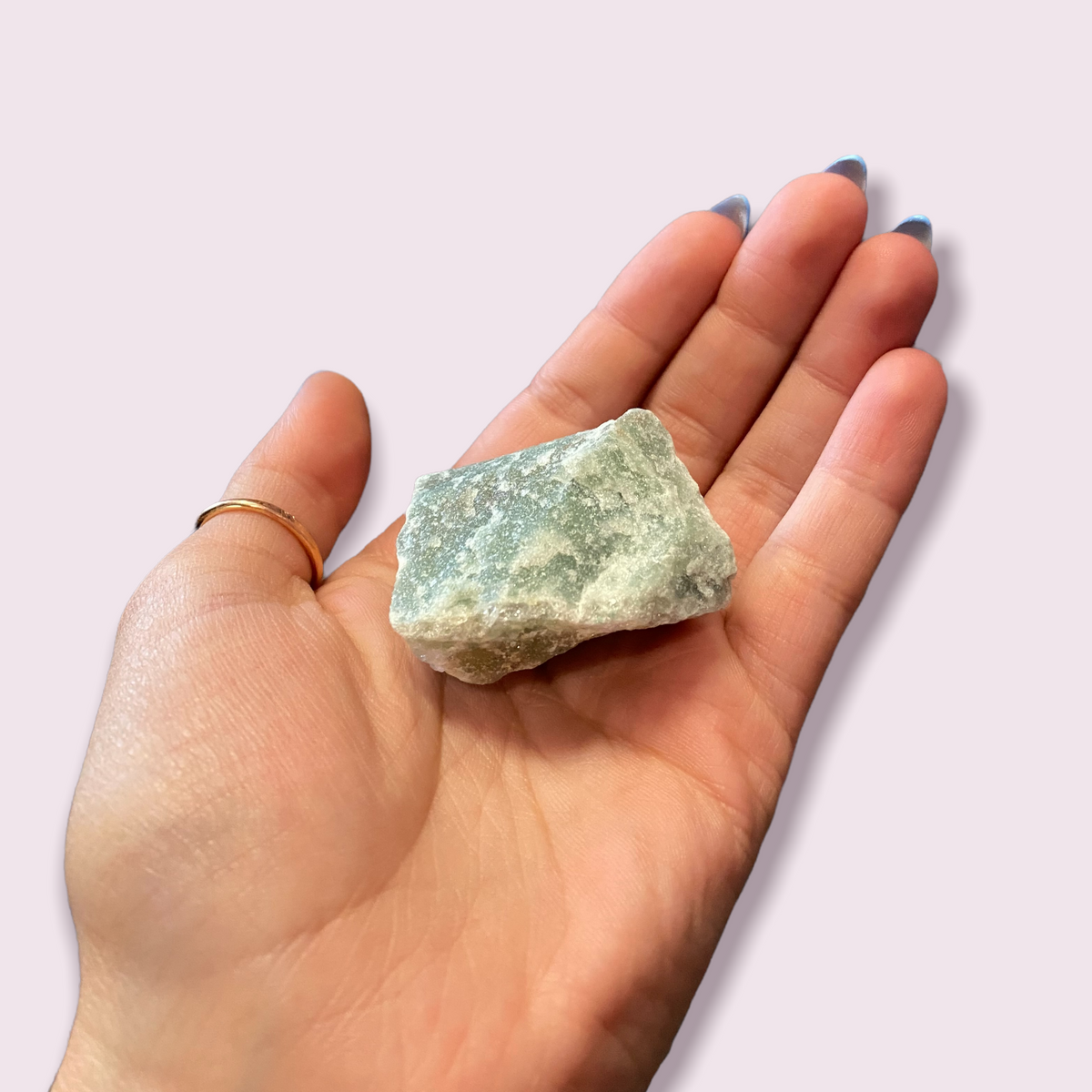 Green Quartz Rough 1/2 Flat