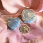 Blue Calcite Crystal Heart