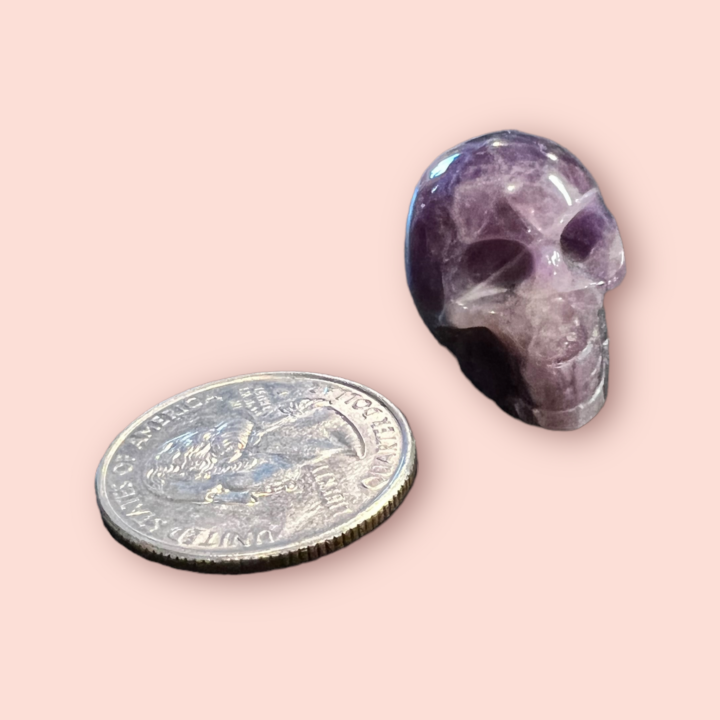 Amethyst Carved Skull 1 in.