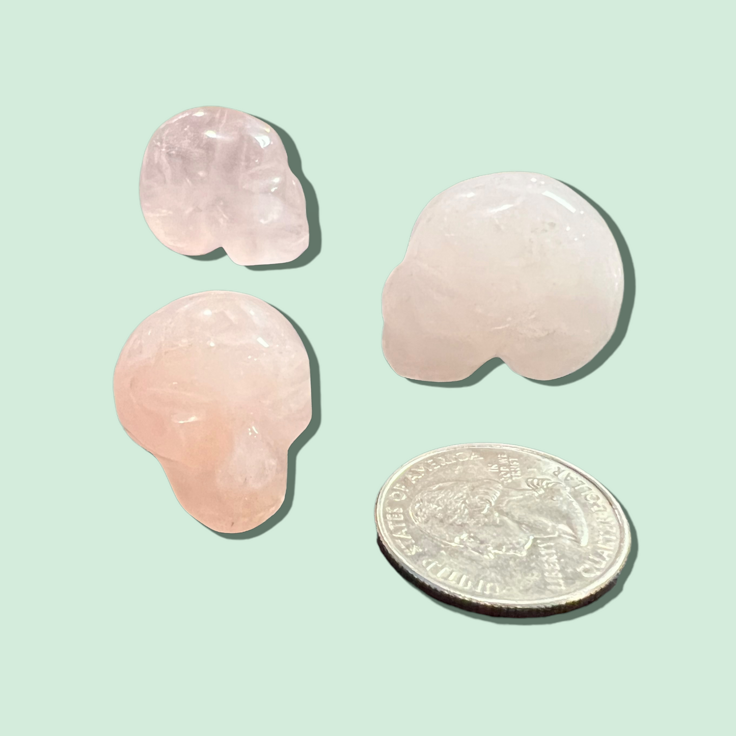 Rose Quartz Mini Skull 25-30mm