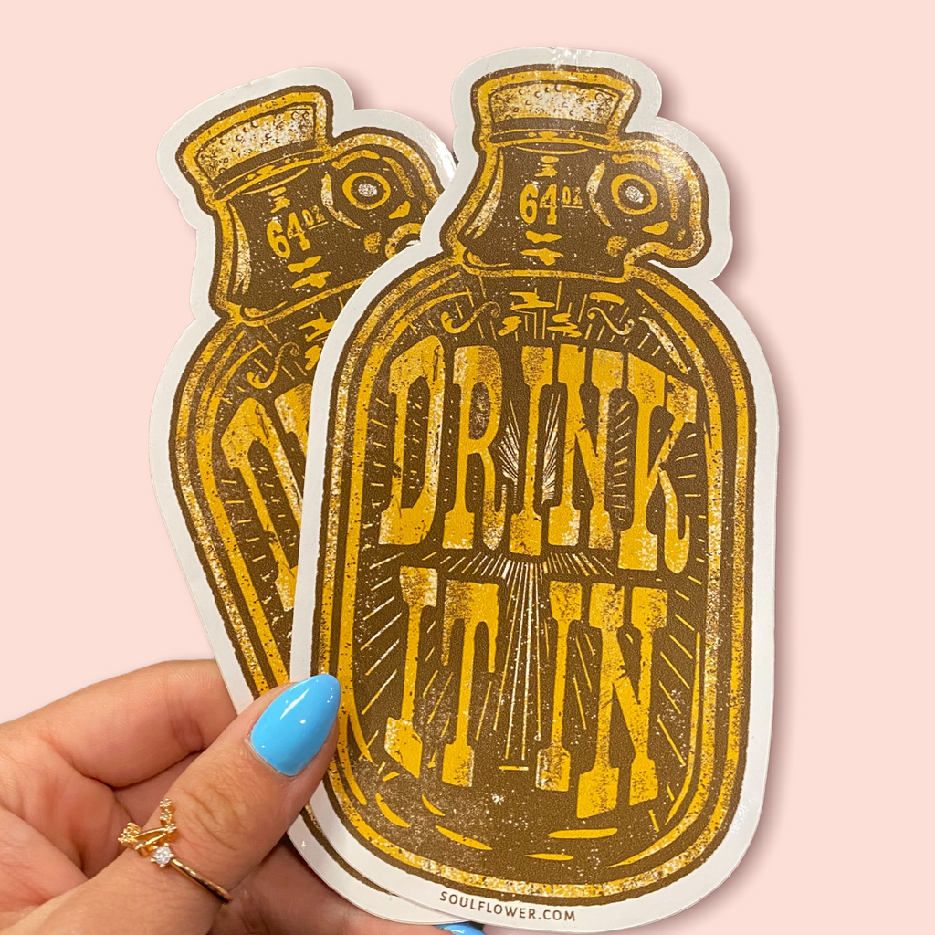 Drink It In Growler Sticker
