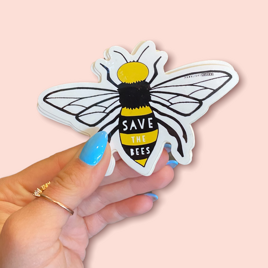 Save The Bees - Die Cut Sticker
