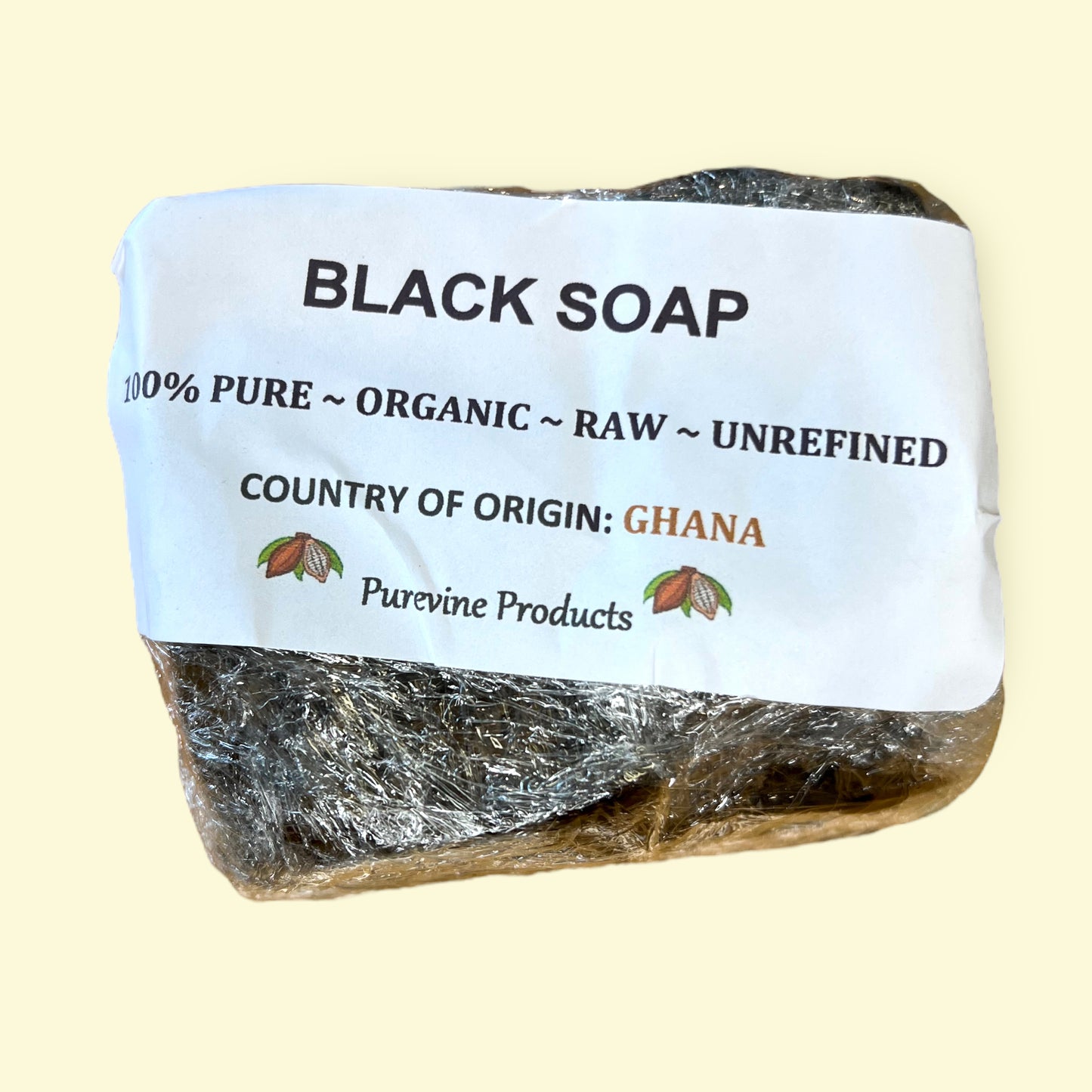 Raw African Black Soap 8oz