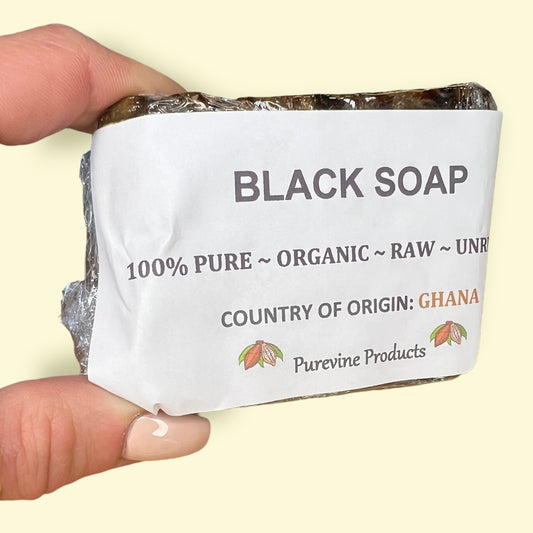 Raw African Black Soap 3 oz