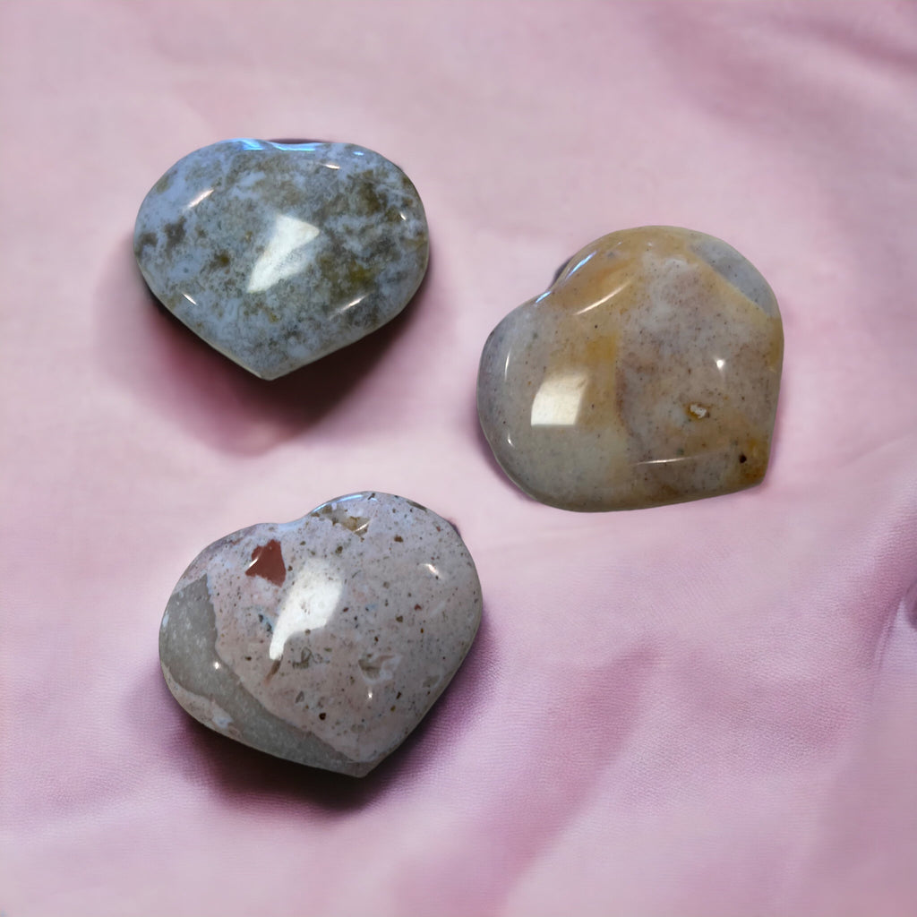 Ocean Jasper Crystal Heart