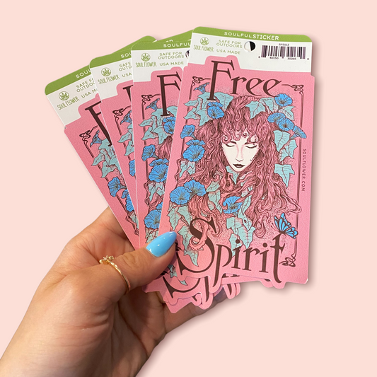 Free Spirit Woman Sticker