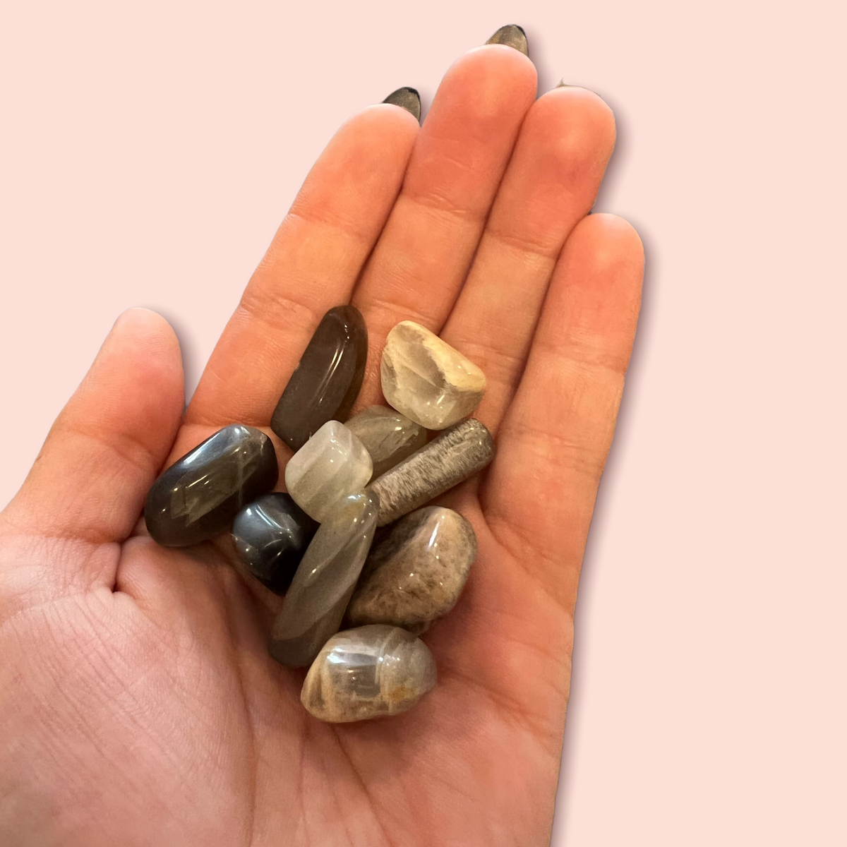 Black Moonstone Tumbled