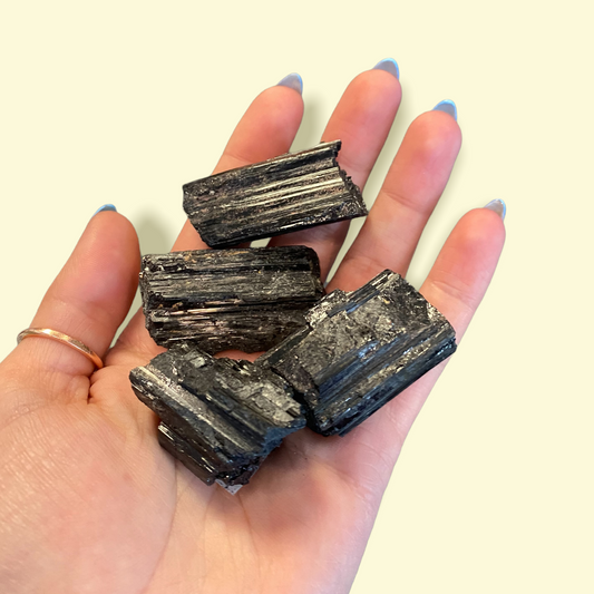 Black Tourmaline Stones, Raw Protection Crystals, Feng Shui