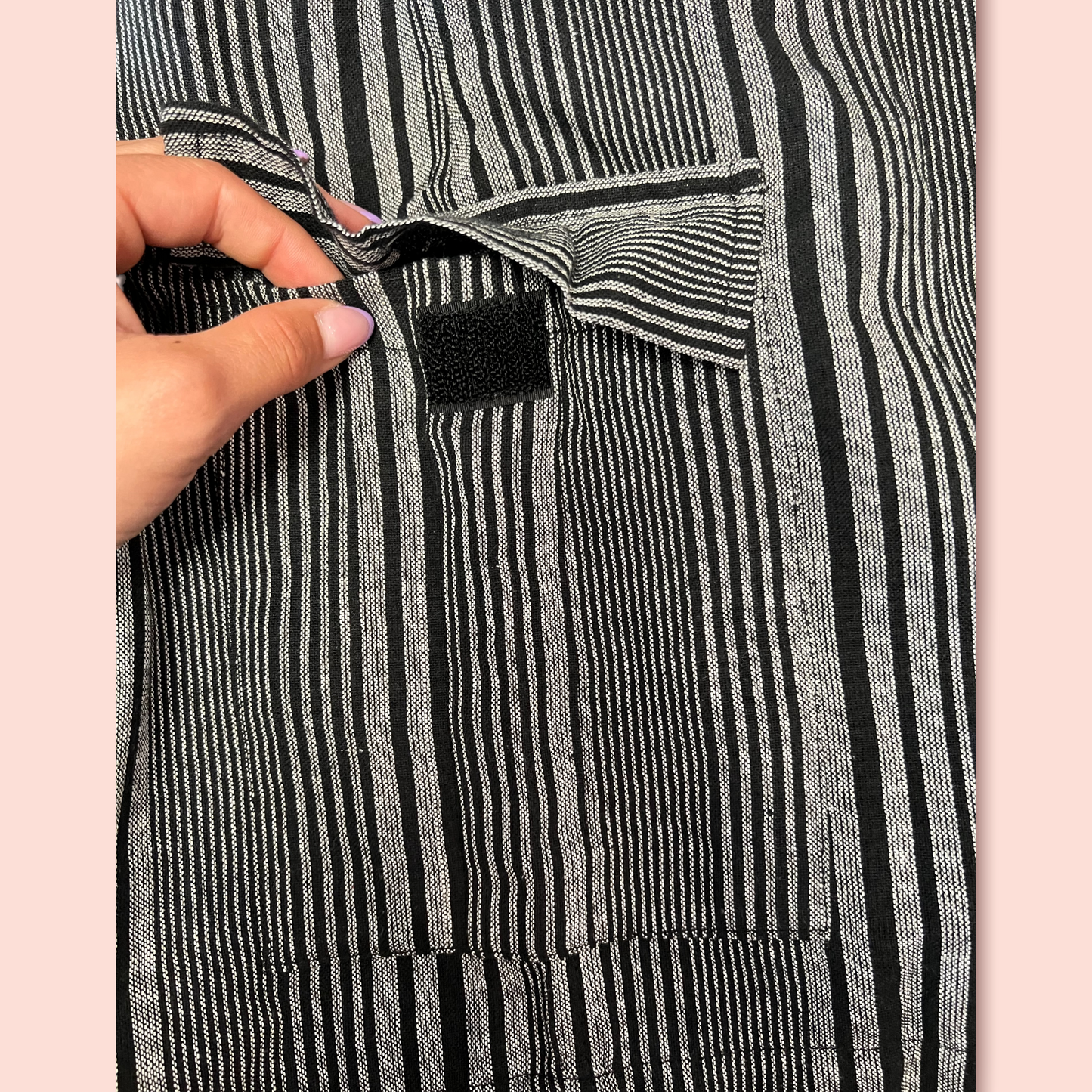 Black Men's Striped Shorts With Pockets