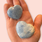 Blue Calcite Crystal Heart