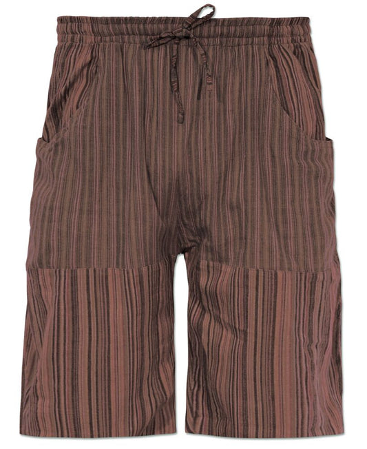 Patchwork Shorts Brown