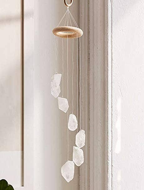 Clear Crystal Quartz Mobile Wind Chimes