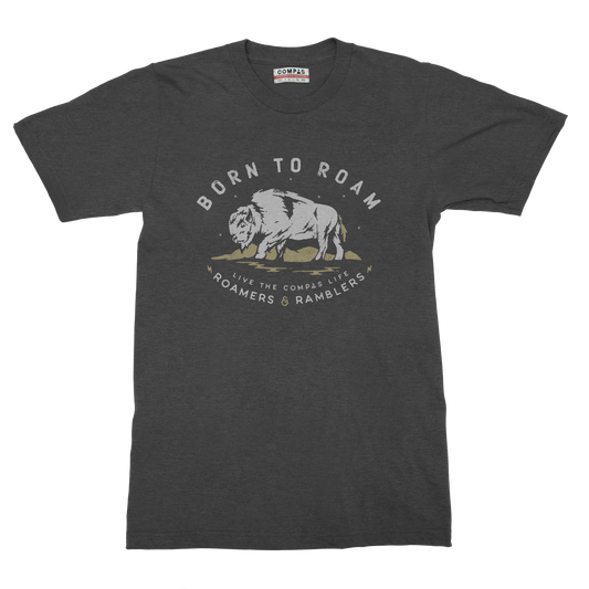 Born to Roam T-Shirt - Heather Charcoal