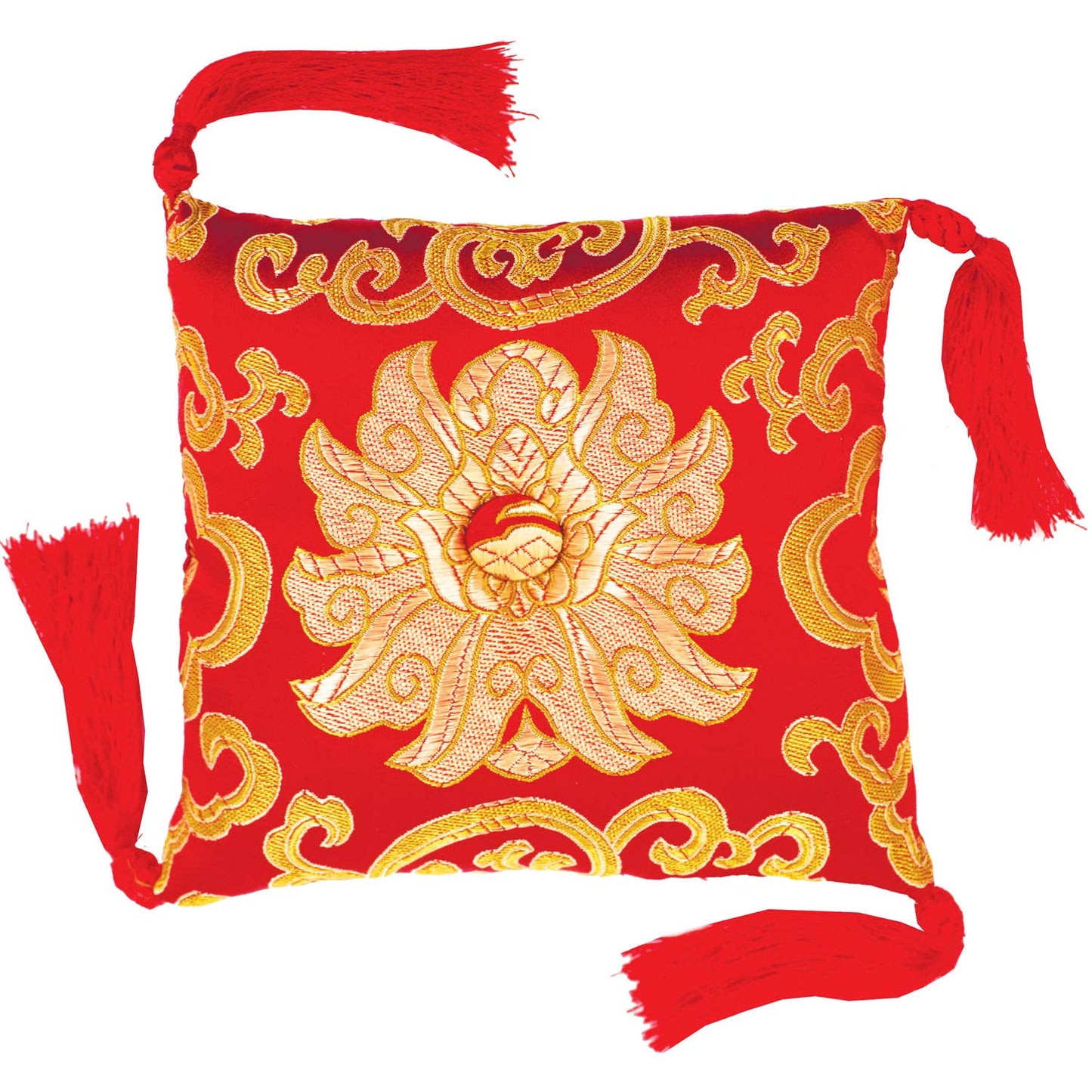 5'' Brocade Bowl Cushion - Red