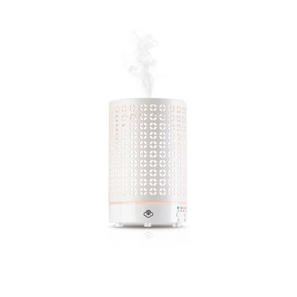 Cosmos White Metal Aromatherapy Diffuser w/ LED Lights