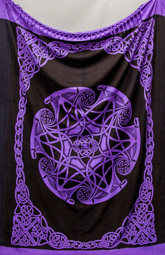 Celtic Mandala Tapestry Purple