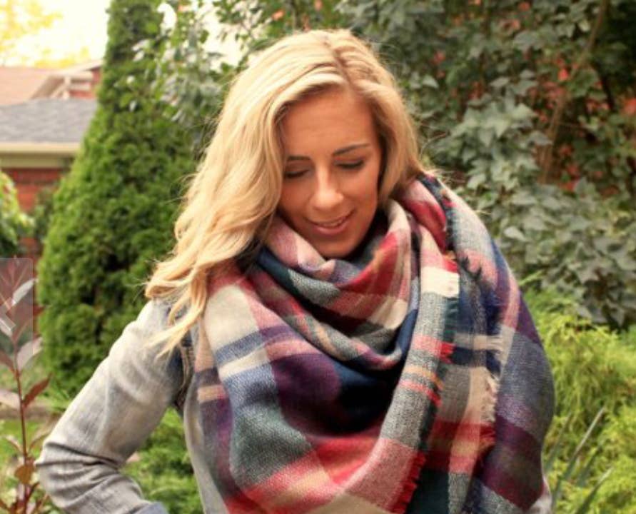 Blanket Scarf Oversized Square - Nutmeg