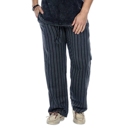 Black Striped Men's Pants