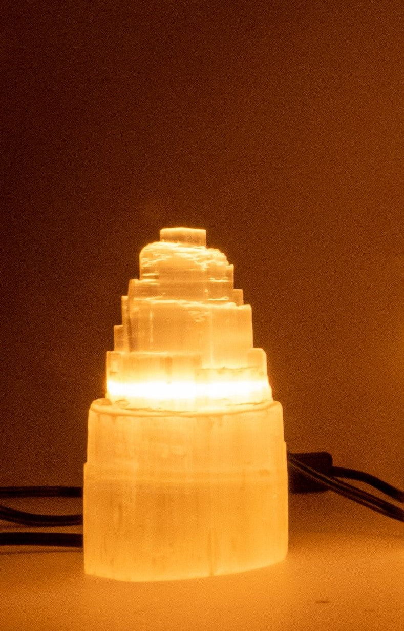 Selenite Lamp 15cm