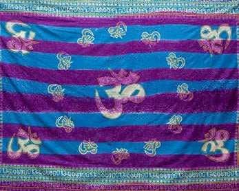 Tie Dye Om Tapestry Purple Blue