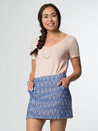 Ikat Mini Skirt - Chevron Ikat