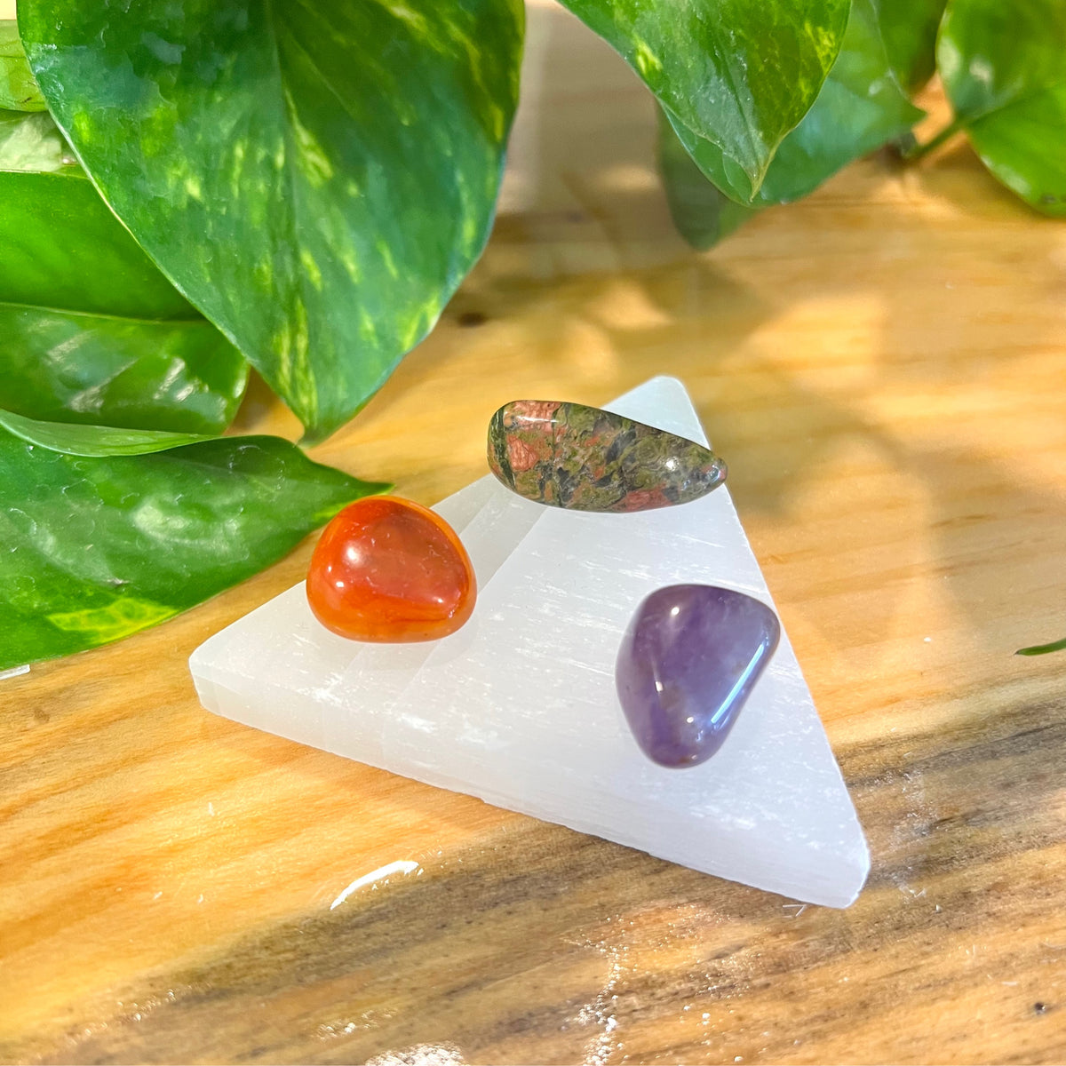 Triangle Selenite Cleansing/Charging Plate